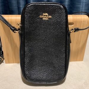 Coach cross body mini-bag in black leather